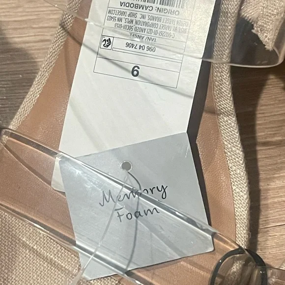 a new day Tan Clear-Strap Wedge Mules - Picture 4 of 7